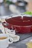 Staub Saute Pan Grenadine Red Large Hand Cast Enamel Pot Shallow Sukiyaki Compatible with IH Japanese Blaiser "Blaiser 28cm" [Authorized Product]