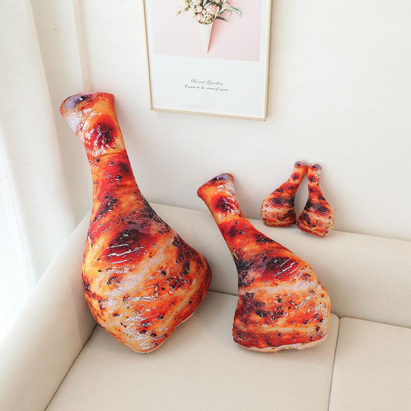 1pcs Giant 3D Simulation Fried Chicken Leg Pillow Cute and Creative Toys Large-sized Personalized Food Hug Pillows Funny Gag Gift for Girls Boys