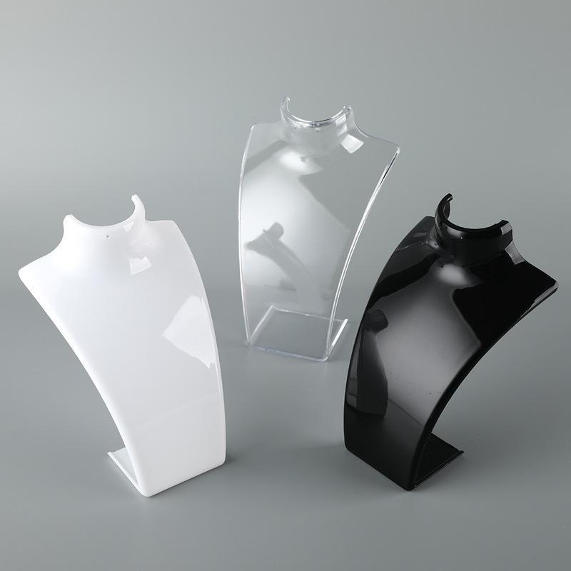 Acrylic Neck Form Jewelry Display Stand Figure Model Organizer Holder Multicolor Mannequin Props Storage Rack for Necklace Ring