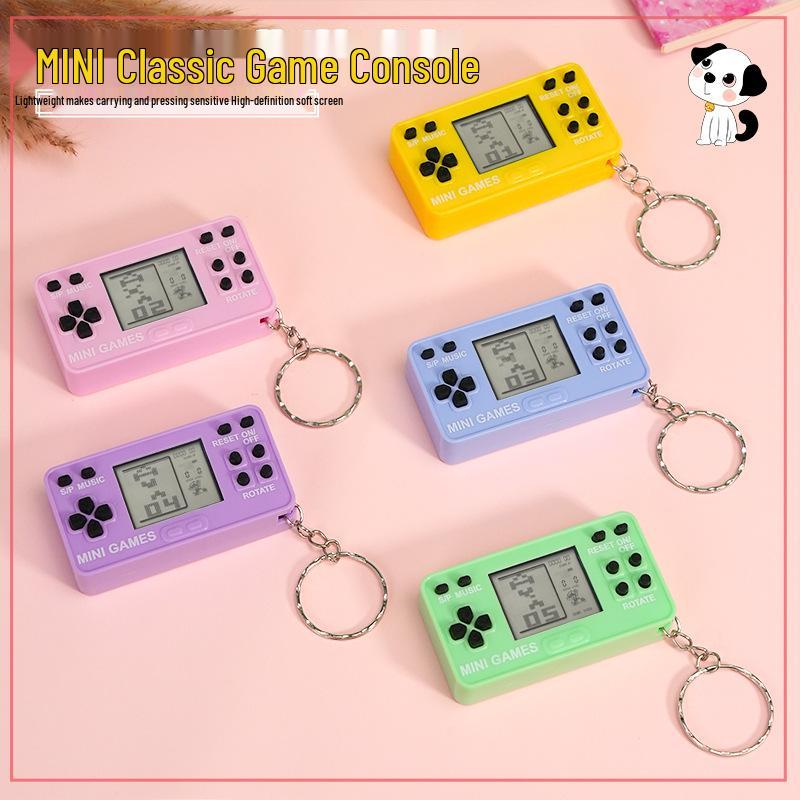 Mini Tetris Classic Handheld Game Console Keychain Toy