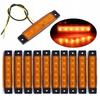 6LED Long Strip Side Light 12vTrailer Truck Side Light 10 Pcs Always On 12V Trailer Truck Side Light Waterproof Truck Light Width Indicator Tail Light