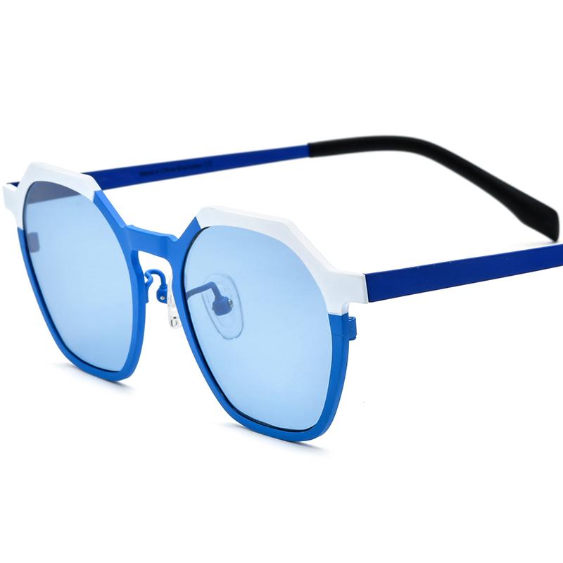 Borregls Colorful Titanium Sunglasses Men Vintage Polygon Fashion Women 2025 Retro Designer Polarized UV400 Sun Glasses 185814T