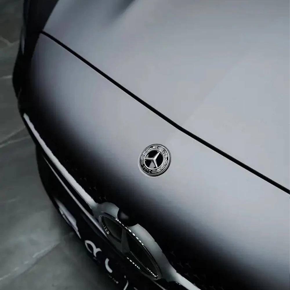 57MM Car Styling Front Hood Emblem For Mercedes BenzStickers Auto Decoration Decal Accessories A E Class W205 W204 GLC CLA W447