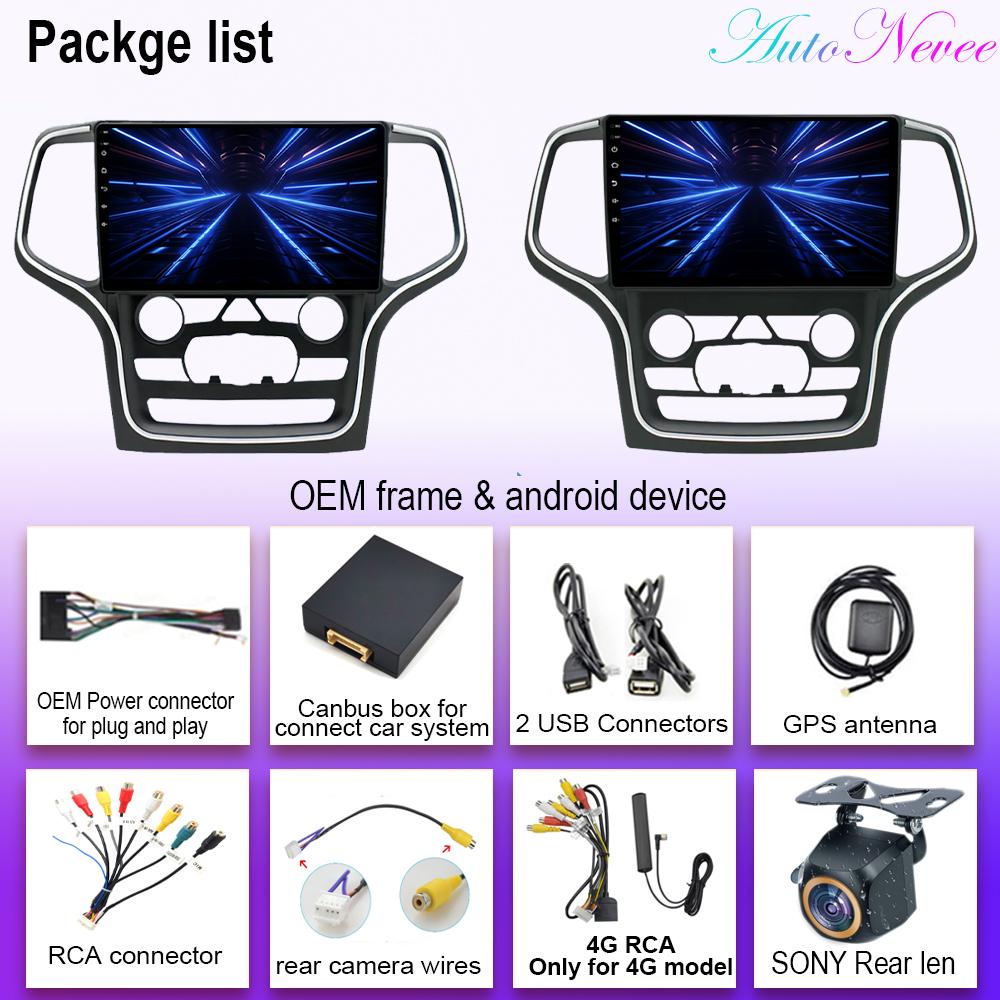 Android 14 For Jeep Grand Cherokee WK2 2014- 2022 Car Radio Multimedia GPS Navi Stereo BT Auto Carplay NO 2din DVD QLED Screen