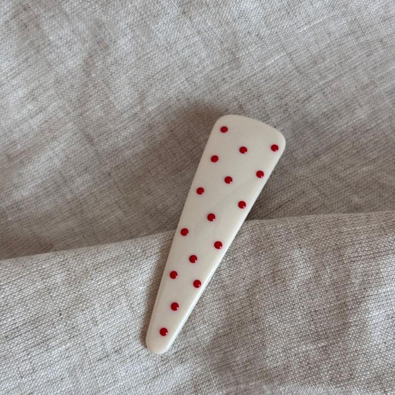 Vintage Polka Dot Hair Barrettes INS Style 7 Colors Acrylic Hair Clips Anti-slip Fashion Hair Accessories for Women Parties