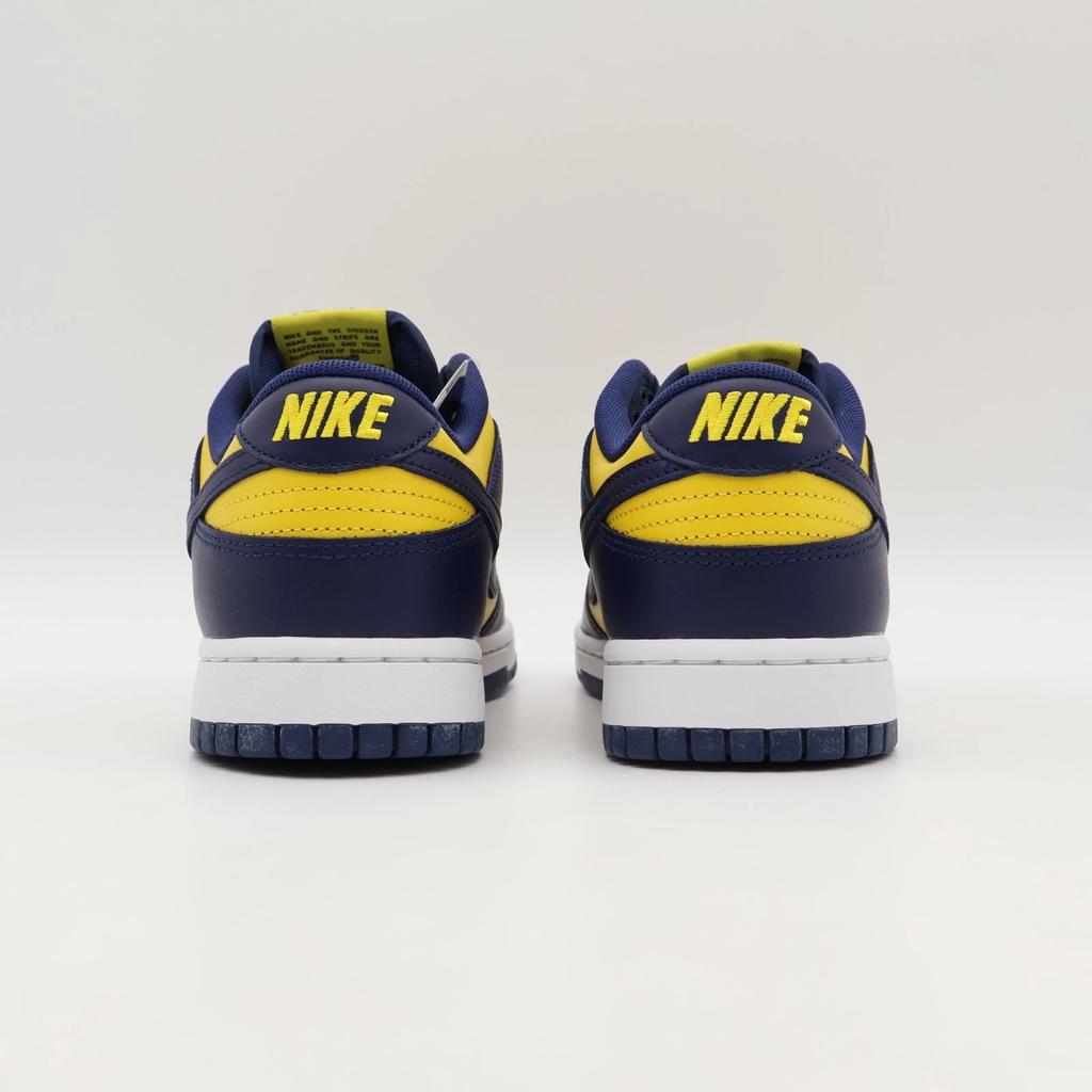 DD1391-700 Nike Dunk Low Michigan Varsity Maze Midnight Navy White (Men's)
