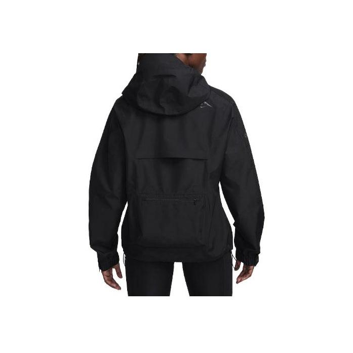 Nike Trail Gore-Tex Infinium Embroidered Logo Hooded Casual Jacket Women Outerwear Black FB7642-010