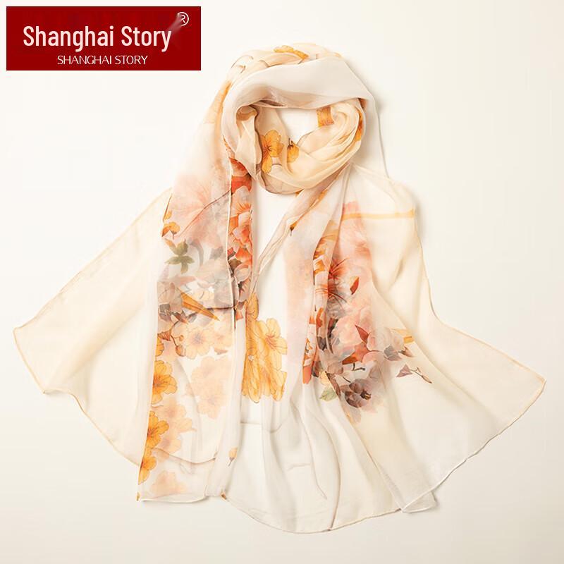

Shanghai Story Women s 100% Mulberry Silk Scarf Shawl