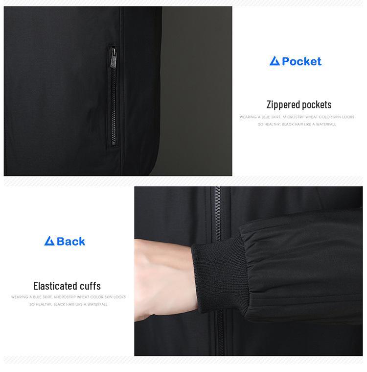 Men's Winter Stand Collar Cotton Jacket (2025): Thickened, Warm, Casual Outerwear for Middle-Aged and Elderly Men.