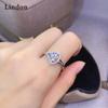 Lindon Classic Copper Alloy Zircon Ring Ladies Jewelry Wedding Promise Party Gift