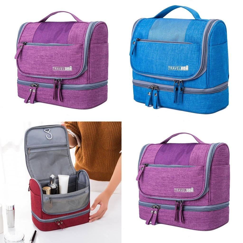 Travel Toiletry Organizer With Waterproof Dry Wet Separation For Home And Vacation Use