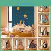 Elegante Klettvorhänge Fenster Verdunkelungsvorhänge für Heim-, Schlafzimmer- und Bürodekoration