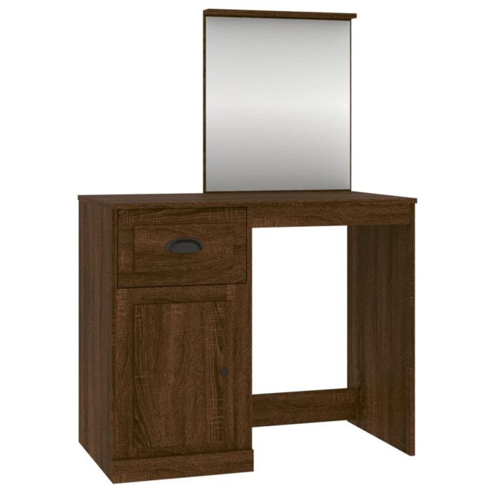 VidaXL Dressing Table with Mirror, Makeup Table with Storage, Cosmetic Table, Bedroom Furniture, Modern, 816767