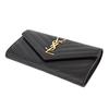 Saint Laurent Gold Hardware Matelassé Women's Long Wallet 372264 BOW01 1000