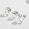 Fashion Sense Glossy Three-piece Ring Set Irregular Simple Water Drop Ring Alloy Personality Niche Design Sense Ring Daily Commuting for Women
