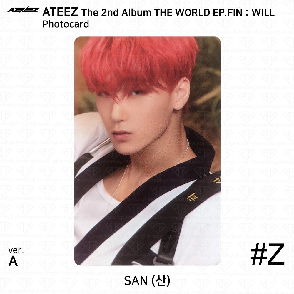 

ATEEZ The 2nd Album WORLD EP.FIN WILL Наклейка для фотокарты Версия A. КПОП К-ПОП San - #Z Photocard