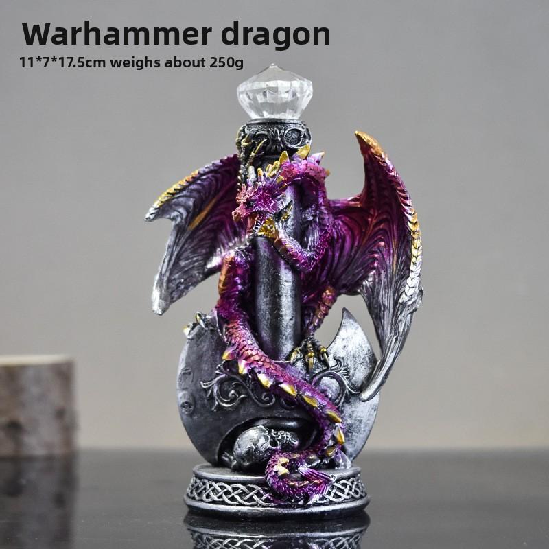 Halloween Skull Magic Dragon Deco Set for Desktop - Creative Game Surround - Lava Dragon Egg Resin Decoration