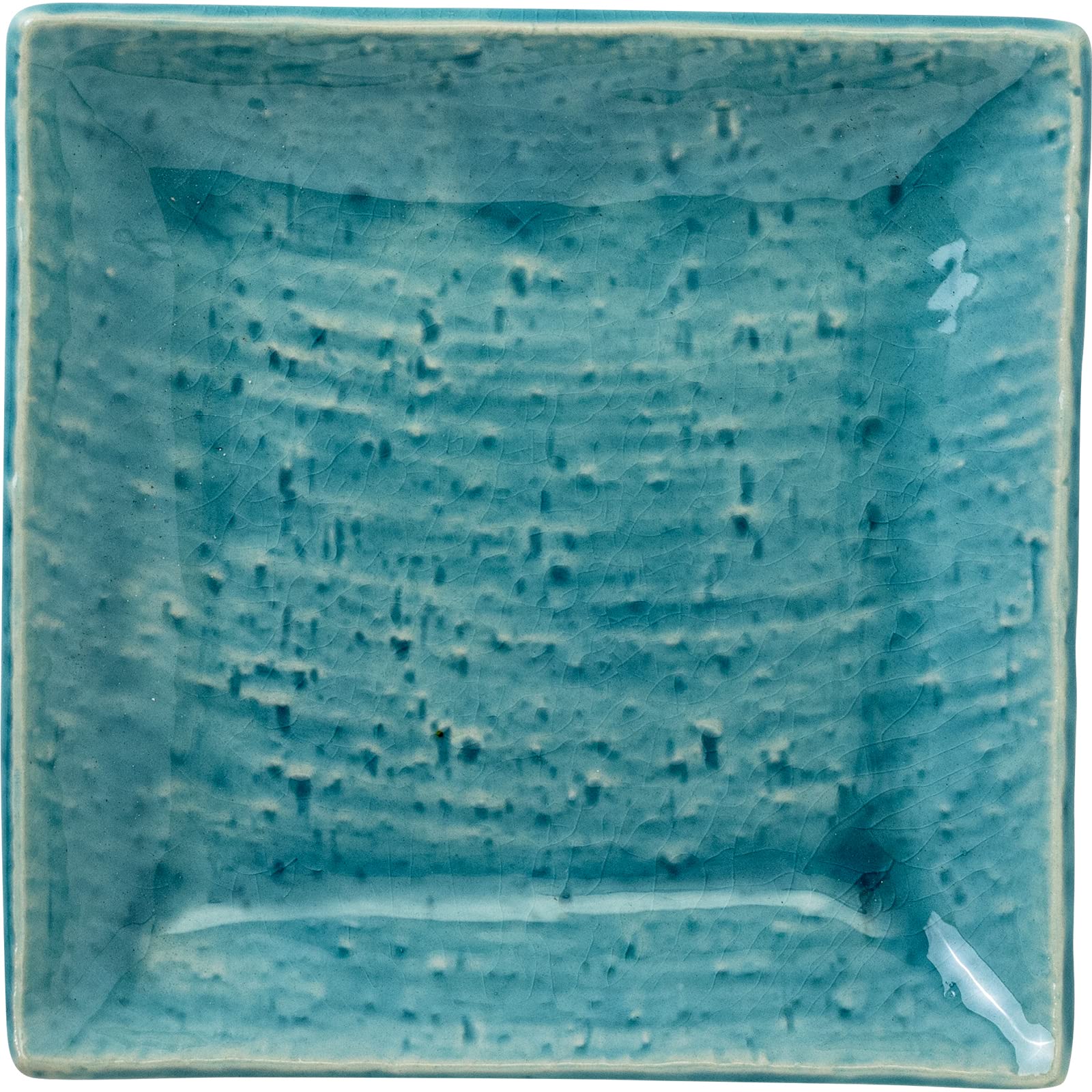 

Minoru Pottery Mino Ware UTA 175mm Square Plate, Turkey