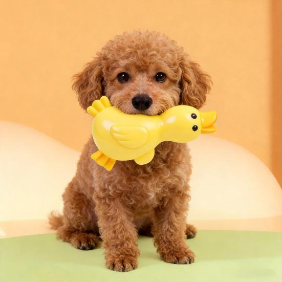 Dog Plush Duck Toy Squeaky Dog Chew Toy Soft Stuffed Duck Toy Relieves Boredom for Small to Large Dogs Puppy Teething