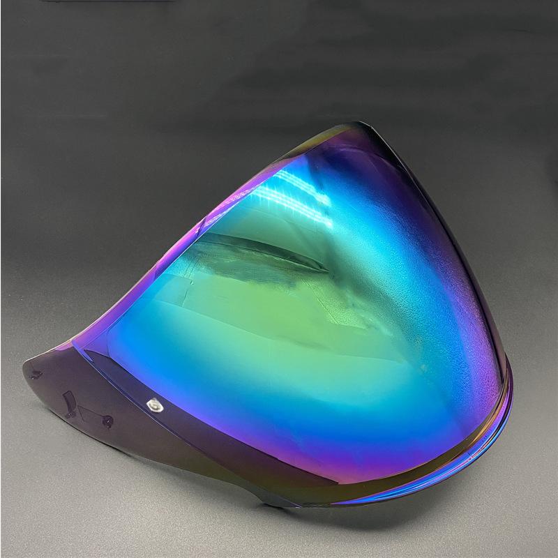 JC Half Helmet Lens - J-Cruise & J-Force4 CJ-2 Electroplated Sun Protection, Dual-Use Day/Night Helmet Accessory