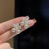 Vintage Metal Irregular Pearl Stud Earrings for Women Girl Elegant Romantic Geometric Temperament Earrings Wedding Jewelry Gifts