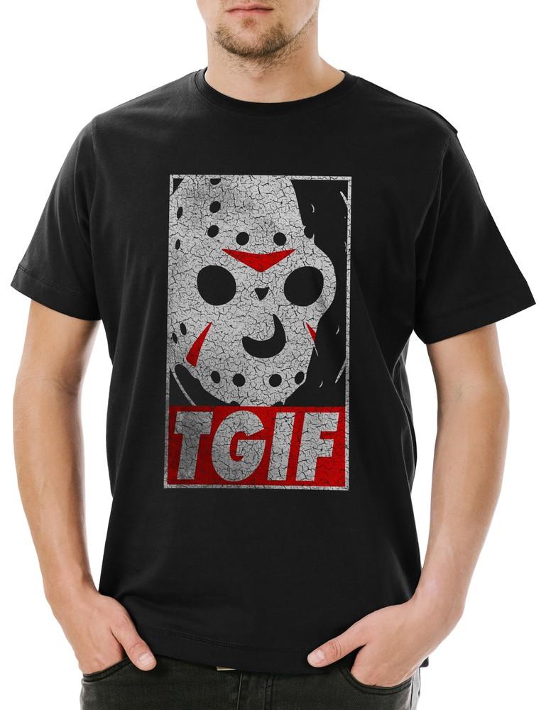 

13th Friday Mens T-Shirt Friday the Knife Fun 13th Vorhees Friday 80s Jason 4XL