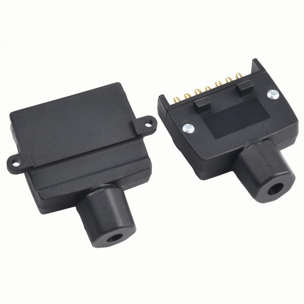 Long Lasting 7 Pin Flat Trailer Adaptor Connector Set for Towing Efficiency