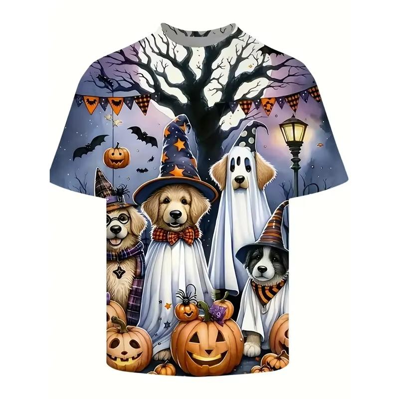 Children's Halloween 3D Printed T-shirt Fashionable Girls Boys Short Sleeve T-Shirt Halloween Gift for Child 2-10Y Party T Shirt