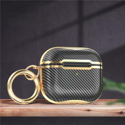 Earphone Protective Case Electroplated Anti-fall Carbon Fiber Bluetooth-compatible Earbuds Cover Latch Hooks