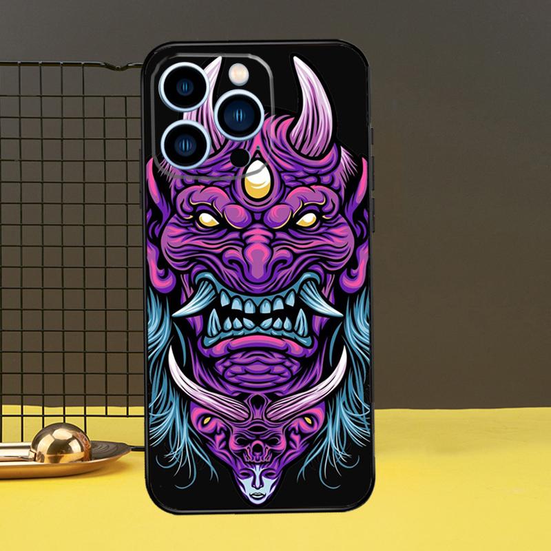 Japanese Hannya Mask Phone Case For iPhone 16 15 14 13 12 11 Pro Max X XR XS Max 7 8 Plus 12 13 Mini Back Cover