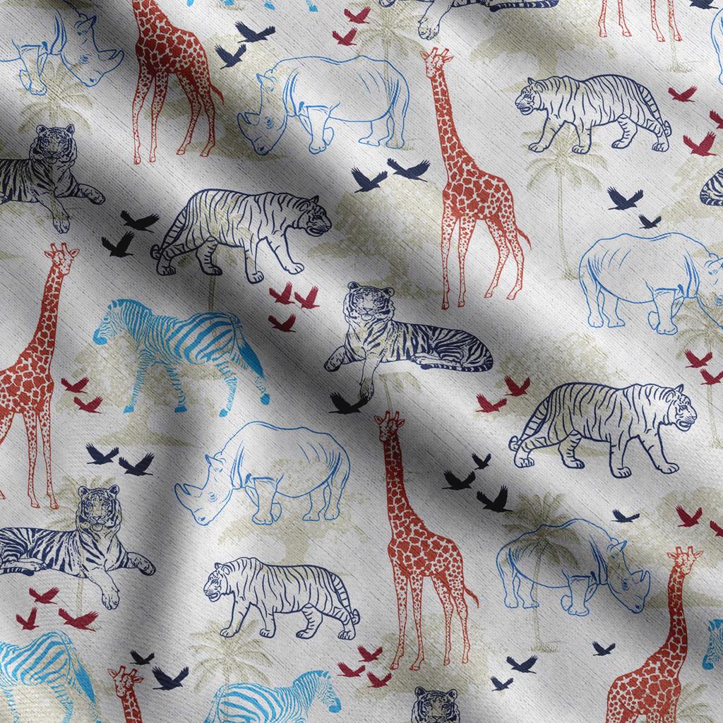 Soimoi Tierdruck, Baumwollbatist, Quiltstoff, verkaufter Massenware 42 Zoll breit, mittelschwerer Baumwollstoff, Nähzubehör,