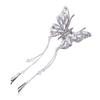 Exquisite Shiny Rhinestone Tassel Hair Claw Clip Butterfly Hair Claw Clip  Women Hair Accessories