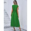 MODIQUE 2025 Summer Plus Size New Women's Casual Solid Color Off Shoulder Elastic Waist Sleeveless O-Neck Long Dress