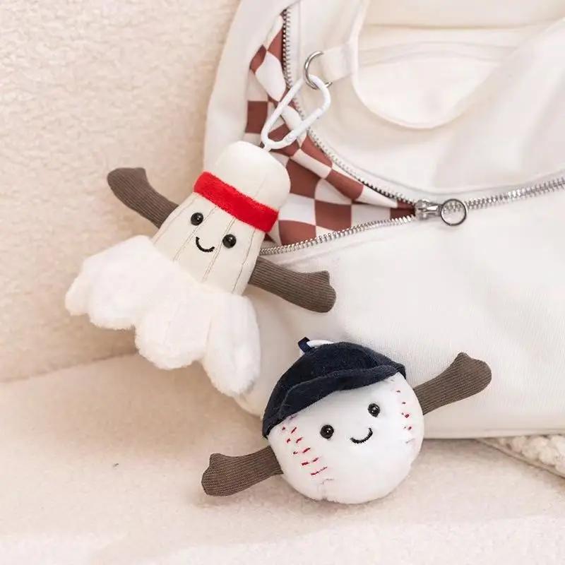 16cm New Simulation Ball Series Backpack Pendant Doll Stuffed Plush Toy Cartoon Anime Cute Gift for Girlfriend Fun Doll