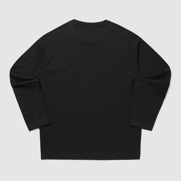LECOQ Unisex Sunday Loose Long Sleeve T-Shirt - Black (Qq323Lrl82)