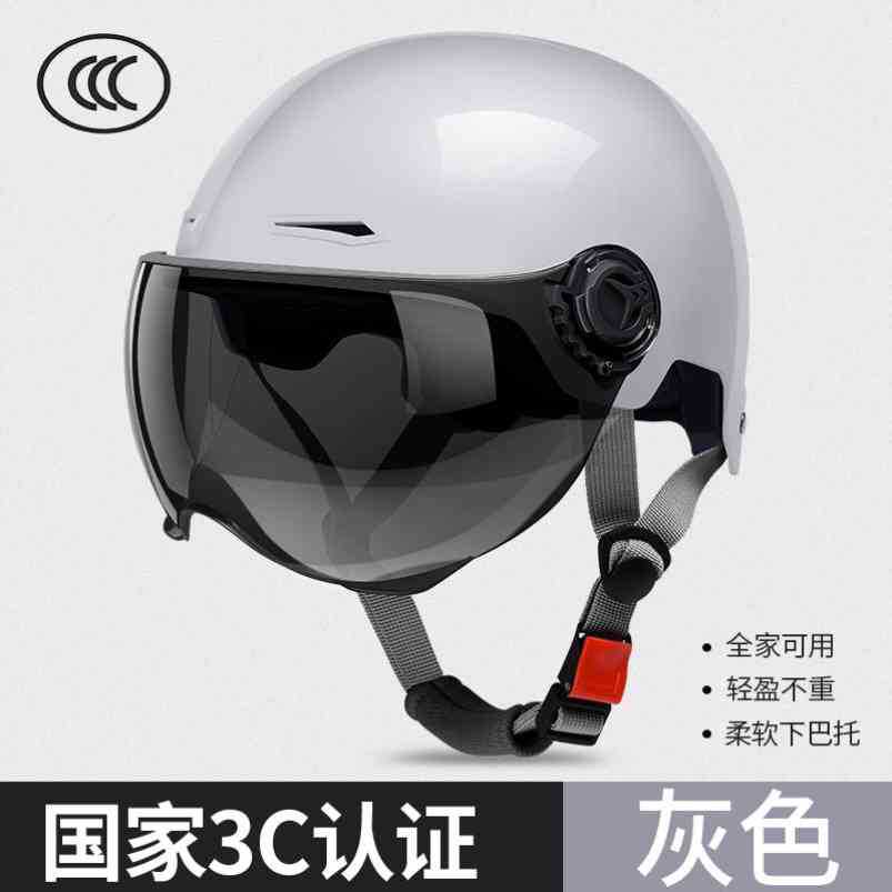 Electric motorcycle helmet men and women s hat autumn and winter four seasons battery car riding half helmet
