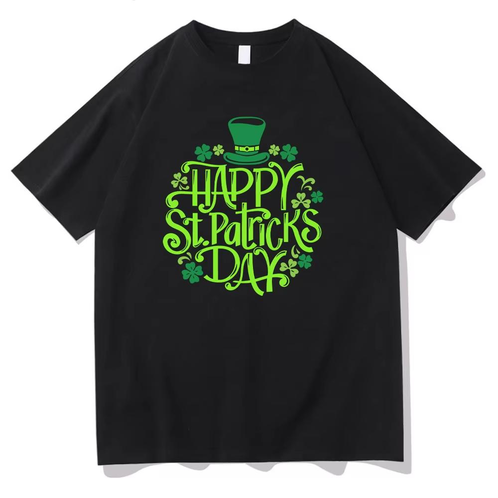Happy St Patricks Day Tshirts Fahsion Funny Cartoon Print Clothes High Quality Comfortable Cotton Tee Women Unisex Oneck T Shirt