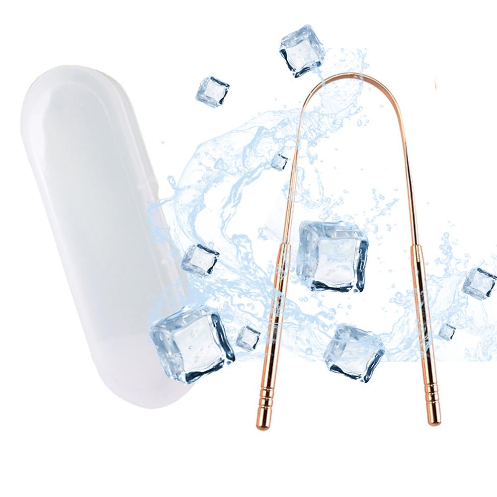 

Tongue Coating Cleaner Stainless Steel Tongue Scraper Cleaning Care Tongue Scraping Brush Oral Cleaning Tool Suit