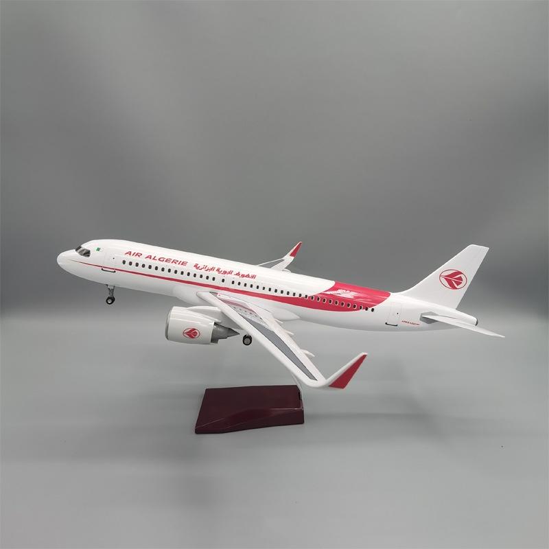 

Авиалинии Эйр Алжир Эйрвейз Модель самолета А320 1:Модель большого самолета масштаба 80 с подставкой для шасси для моделей для украшения NO LED