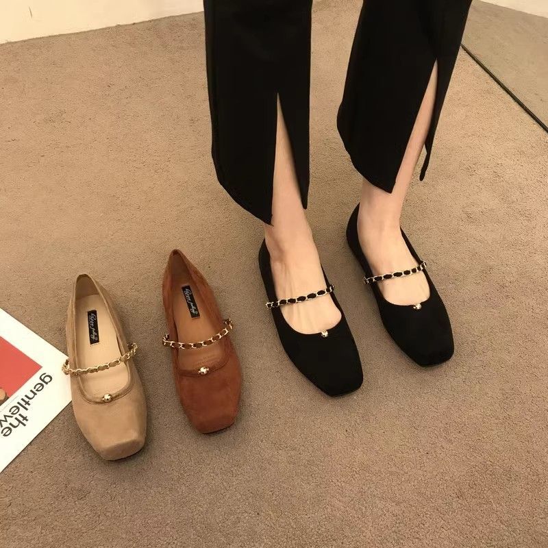 French design single shoes women's shoes loafers small fragrant gentle shallow mouth with skirt Mary Jane shoes 2025 new