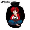 LIASOSO 3D-tryck Anime Ranma 1/2 Kawaii Tendou Akane Huvtröjor Dam Herr Pullover Streetwear Harajuku Fitness Casual Topp Kläder