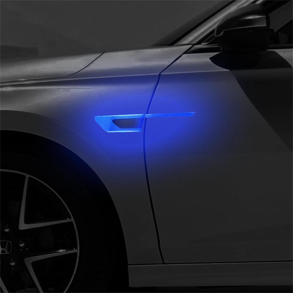 2Pcs/Set Car Reflective Auto Truck Safety Warning Tape Car Door Protector Bumper Anti-collision Strips Secure Reflector Stickers