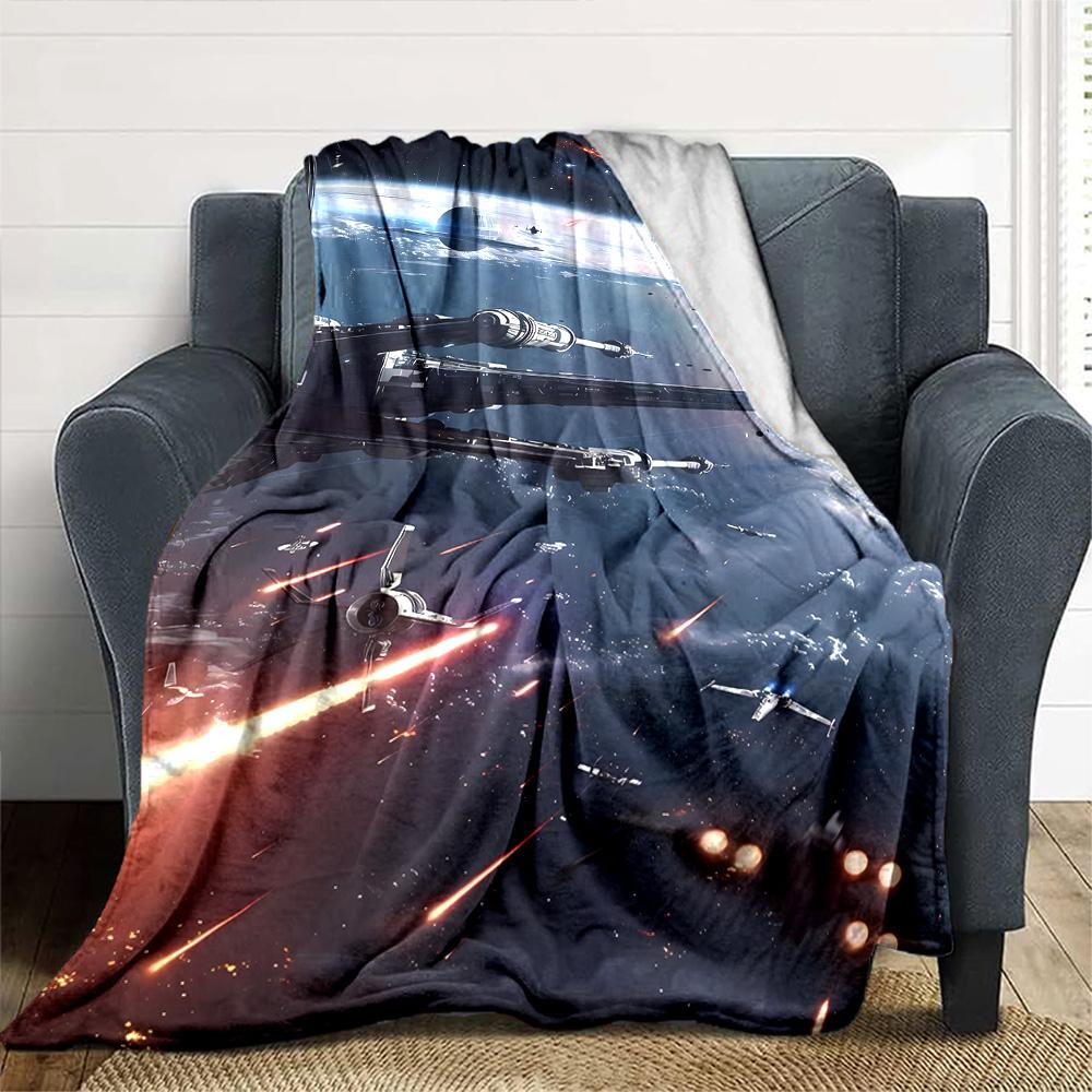 Star Wars Blanket Soft Cozy Great for Sofa Seaside Office Chair Four Seasons Universal Digital Print Ideal Gift For Birthday Valentine'S Day