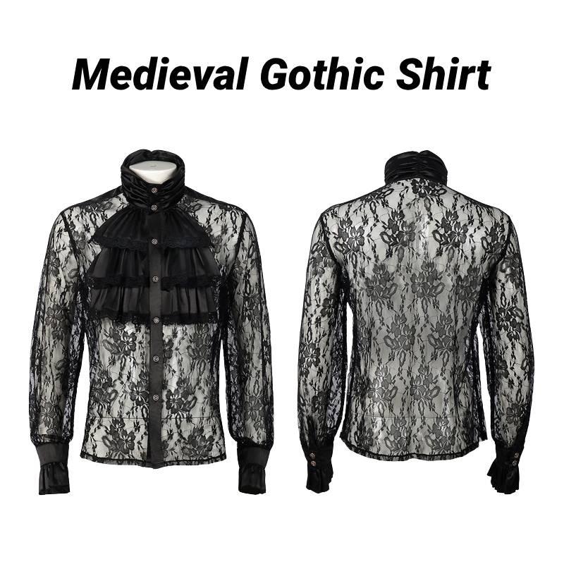 Camicia Pirata Vampiro Manyishang Camicia Rinascimentale Vittoriana Medievale Gotica