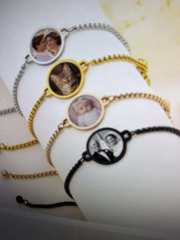 Personalized Color-Changing Stainless Steel Necklace for Men & Women - Custom Photo Christmas Souvenir