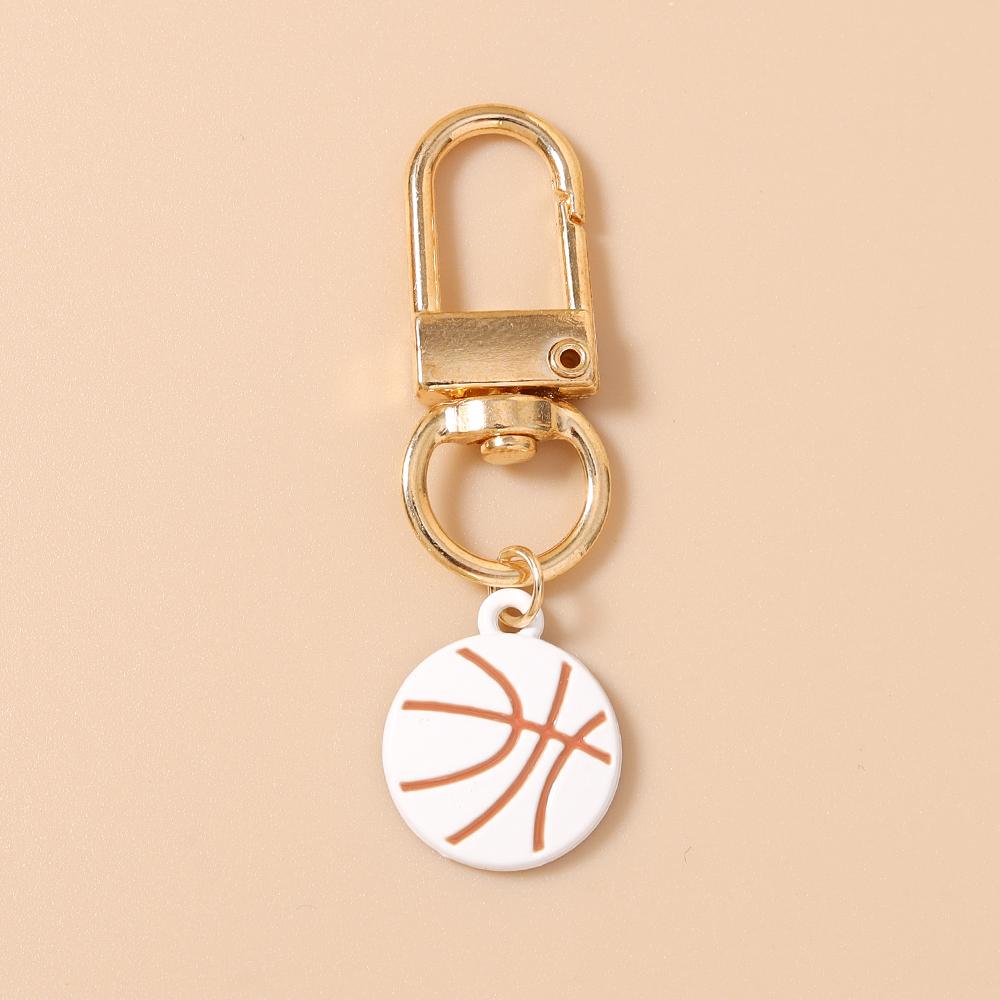 Modischer Schlüsselanhänger aus Emaille in Ballform – Basketball-Schlüsselanhänger für Damen und Mädchen – ideal zum Dekorieren von Handtaschen und zum Selbermachen – Schmuckgeschenk