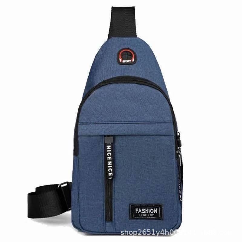 [Same-Day Delivery] Fashion Trend Shoulder Messenger Bag Men'S Large-Capacity Leisure Sports Men'S Bag Breast Bag Heat