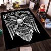 Harley-Davidson Skull Wing Design Rug for Motorcycle Enthusiasts Suitable for use as an anti-slip for living room bedroom sofas