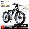 Elektrické kolo DUOTTS N26 750W * 2 Duální motor 48V20AH 26 palců Fat je střílející Dospělý Kopec Terénní Plné odpružení MTB Elektrický Bi