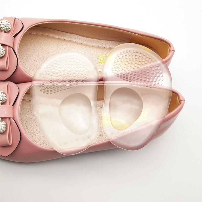 Shock-Absorbing Non-Slip Silicone Gel Forefoot Pads - Transparent, Anti-Pain, Wear-Resistant Sports Half Pads